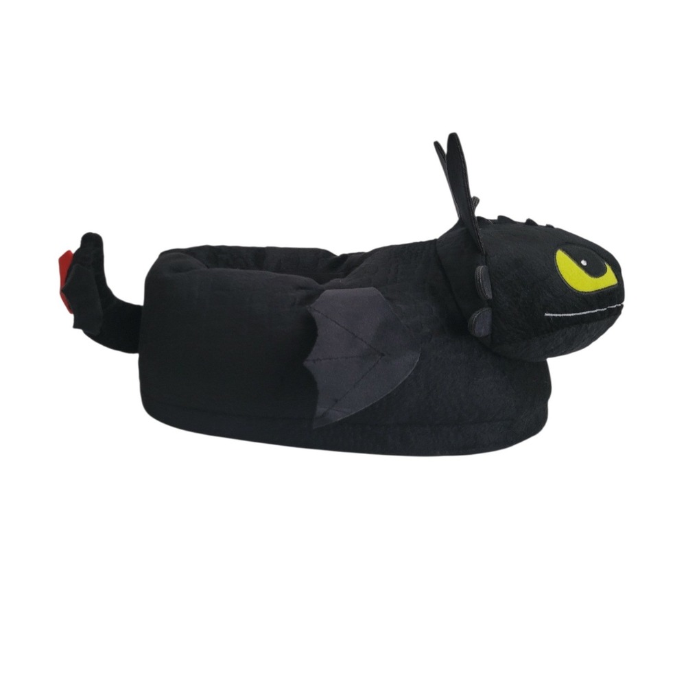 Happy Feet Dreamworks Toothless Dragon Plush Slippers XL How Train Your Dragon